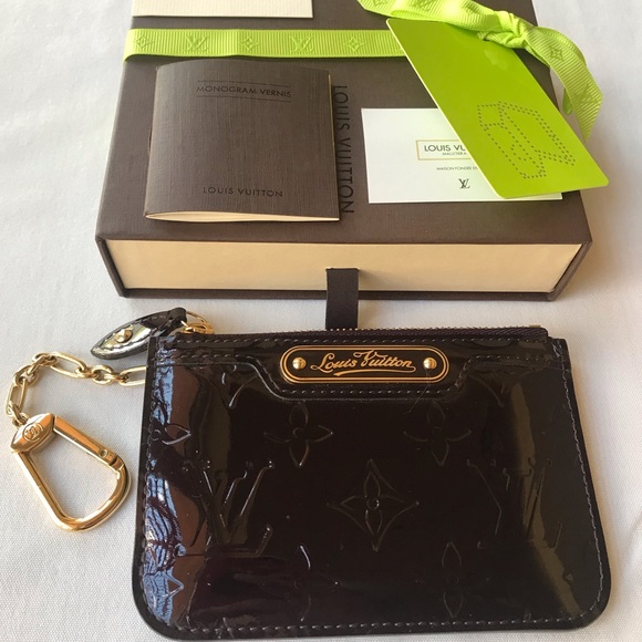 💯Authentic Louis Vuitton Vernis Amarante pochette cles key coin pouch 🥰 - Picture 2 of 16